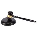CGearuppt Wooden judge's gavel auction hammer with sound block for attorney judge auction handwork. 