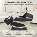 Real Relax 3D Massage Chair, Full Body Zero Gravity Recliner with SL Track, Yoga Stretching, Foot Rollers, Bluetooth, Heating, Black. 