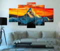 Big Size 5 Panel Nature Canvas | Wall | Home Decor | Canvas | Wall Art With Frame Inside By Etraders Nepal. 