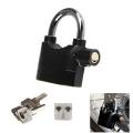 Universal Anti-Theft Padlock with 110dB Siren Alarm - Best-Selling Waterproof Lock for Bike, Motorcycle, Door - Black. 