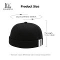 LouisWill Cap For Men Dome Melon Beanie Hats Adjustable Docker Cap Fashion Men's Landlord Hat Hip Hop Brimless Hat Spring And Summer Street Trend Melon Hat Embroidery Retro Cap. 
