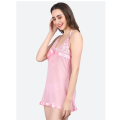 Stylish Nightwear Babydoll Lingerie for Honeymoon with G String Panty Free Size Pink Color. 