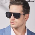 Flat Top (18009) Matte Black Uv Trendy  Fashion Sun Glasses for men. 