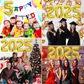 New 40 Inch 2025 Digital Balloons Party Supplies Globo Aluminum Foil Balloons Colorful Photography Prop New Year Decorations. 