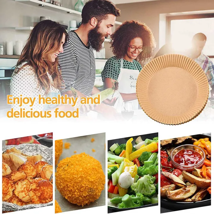 FORIDE%20200Pcs%20Air%20Fryer%20Parchment%20Paper%20Liners%20Non-Stick%20Disposable%20Air%20Fryer%20Liners%20Basket%20Unperforated%20Round%20Parchment%20Paper%20-%20Image%203