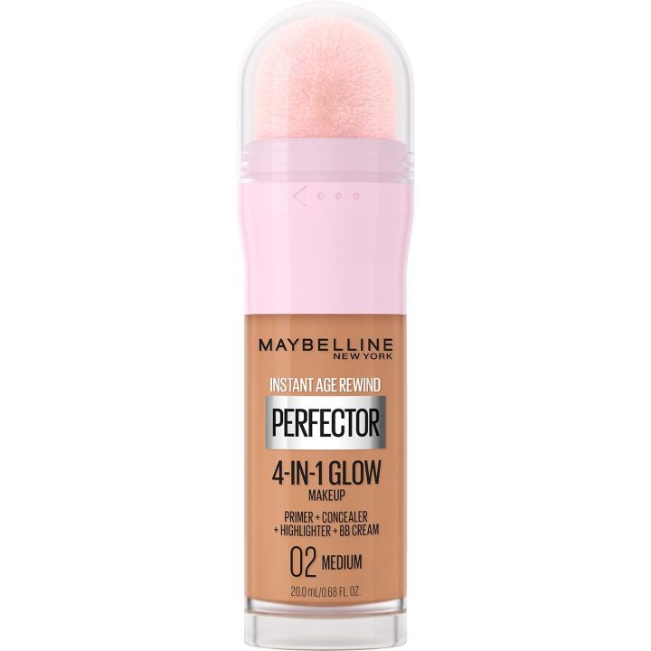 Maybelline New York Instant Age Rewind Instant Perfector 4-In-1 Glow Makeup, 02 Medium, 20gm