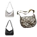 Exquisite Dumpling Bag Bright Space Cotton Tote Bag Large Capacity Crossbody Bag Shoulder Bag Down Nylon Handbag Lady. 