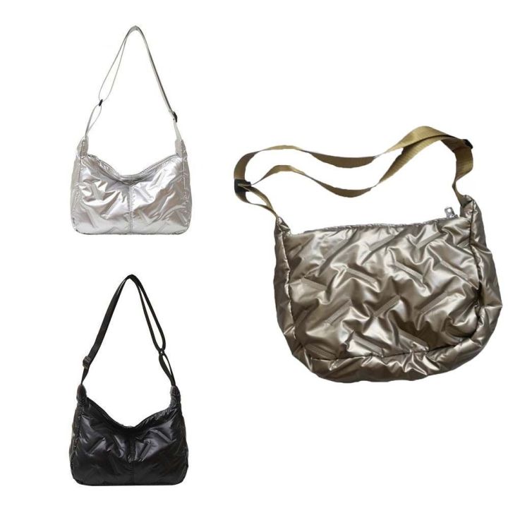 Exquisite%20Dumpling%20Bag%20Bright%20Space%20Cotton%20Tote%20Bag%20Large%20Capacity%20Crossbody%20Bag%20Shoulder%20Bag%20Down%20Nylon%20Handbag%20Lady%20-%20Image%203