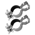 2Pcs Adjustable Upright Clamp for 1.5in Diameter or 2in Diameter Brackets, Pipe and Drape Clamps for Hanging Accessories. 
