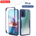 360 Full Body Front+Back Clear Case Shelluxe For Xiaomi Redmi Note 10S 10T 10 Pro Max Note10 Note10S Silicone Double Sided Cover. 