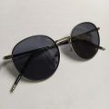Round Trendy Silver Frame Sunglasses - Unisex - Black Shades | Fashion Poly Carbonate Trendy Unisex Sunglasses. 