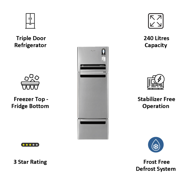 Whirlpool%203%20Doors%20%20Refrigerator%20240Ltrs%20263%20D%20Protton%20Roy%20Alpha%20Steel%20-%20Image%204