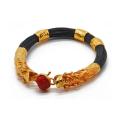 Dragon Faux Elephants Tail With Ganesh Bracelet For Unisex. 