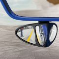 NAMUNY 2 Pcs 3 in 1 360 Degree Rotation Three Sided Blind Spot Mirror Reversing Blind Spot Convex Mirror, Right & Left. 