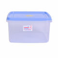 Bagmati Set Of 5 Square Plastic Container | Multipurpose Transparent Plastic Container With Air Tight Lid - 5 Pcs. 