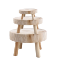 Mini Wooden Stool Display Plant Stand Decorative Wood Plant Stool Bonsai Holder for Indoor Outdoor Home Garden A. 