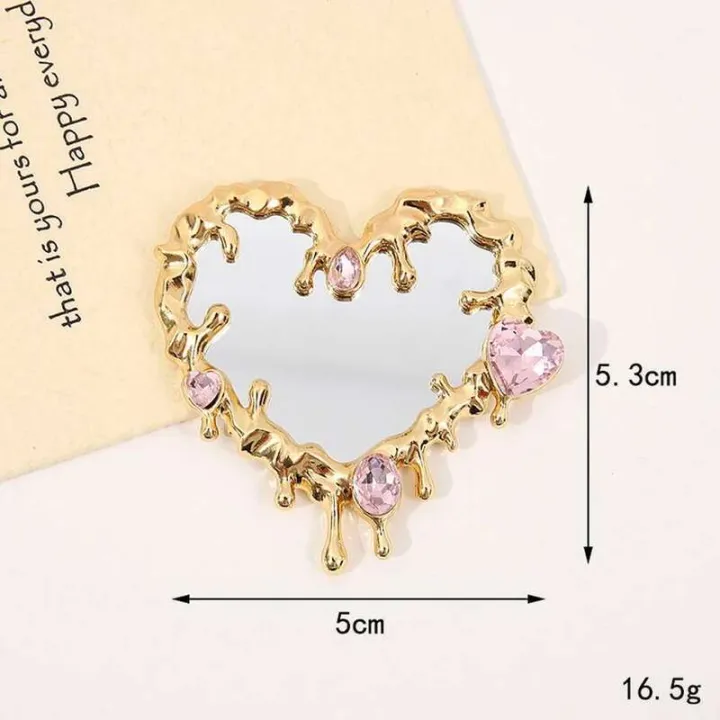 1%20Pc%20Y2K%20Butterfly%20Mini%20Mirror%20Irregular%20Metal%20Liquid%20Water%20Droplets%20Design%20Portable%20Pocket%20Makeup%20Mirrors%20Decor%20Accessories%20-%20Image%205