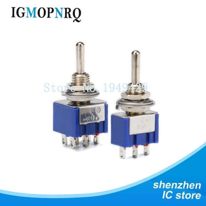 5Pcs Miniature Toggle Switch Single Pole Double Throw -OFF- /- 120VAC ...