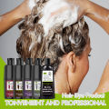 Hoegoa 100ml Hair Dye Shampoo Natural Coloring Fashion Hair Styling Covering Gray White Treatment Permanent Hair Dyeing Shampoo. 