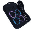 Cute Design Extension Multiplug 2000W 10A(max) with 4 Sockets, 2 USB Ports & 1 Type C Port. 