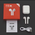 TWS I12 Earbuds | 12 Hours Playtime | 10 mm Deep Bass Wireless Earbuds. 