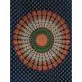 Peackcock Mandala Tapestry Wall Hanging, Ethnic Decorative Art Celtic Tapestry. 