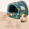 New Cotton Velvet Hamster House Washable Comfortable Squirrel Bed Cartoon Patterns Soft Small Pet Home For Hedgehog Mouse Etc. 
