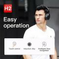 Bluedio H2 Wireless Bluetooth Headset ANC Active Noise Cancelling HiFi Stereo Touch Control TF Card 3.5mm AUX Gaming Headphone with Mic. 