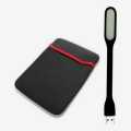 Sleeve 15.6 Inch And Led Light Combo Set - Black | Fashion 12.4 Inch Laptop Sleeves and Usb Led Light Combo. 