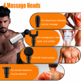 Lifelong LLGM109 Percussion Massage Gun for Pain Relief, Deep Tissue, 6 Speeds & 4 Massage Heads, Cordless, Quiet Operation for Neck, Shoulders, Back, Arms, Legs & Feet (Black). 