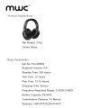 MWC Firo (MH01B) | Bluetooth 5.4 Headphone | HQ Stereo Sound | Standby Time 300H | Play Time 12 Hours | With 3.5mm Audio Jack. 