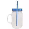 Acrylic Smoothie Cup With Handle And Straw. 