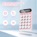 Retro Calculator Mechanical Keyboard Portable Calculator-Pink. 