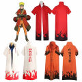 Qubix Anime Naruto Cosplay Cloaks Hokage Namikaze Minato Uniform Kakashi Capes Costume. 