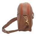 Brown Color Side Zippered Design Crossbody/Shoulder Bag For Women. 