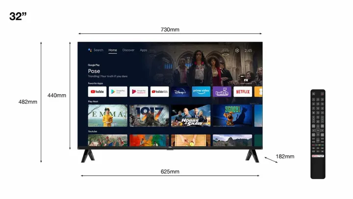 TCL%2043%20Inch%20FHD%20LED%20Google%20TV%20with%20Big%20Memory%20&%20Massive%20Content,%20Google%20Assistant%20Built-in,%20Micro%20Dimming%20technology,%20Dolby%20Audio,%20HDR10,%20Metallic%20Bezel-less%20Design%2043S5400%20-%20Image%208