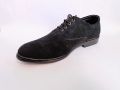 Black Suede Leather Shoes Brogues For Men. 