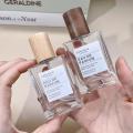 Nebulizer travel remedy bottle refillable clear spray bottle pack shape glass perfume bottle 50ml square cosmetics container high-grade. 