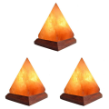 3X Himalayas Crystal Salt Lamp USB Led Pyramid Salt Crystal Lamp Crystal Decorative Lamp Atmosphere Atmosphere Lamp. 