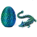 3D Printed Dragon in Egg, Full Articulated Dragon Crystal Dragon with Dragon Egg,Home Office Decor Executive Desk Toys-D Easy to Use. 