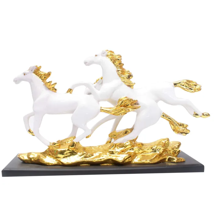 White/Golden%20Running%20Horse%20Ceramic%20Statue%207inch%20-%20Image%204