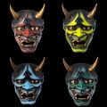 Halloween Japanese Color Bonjour Noh Kabuki Demon Mask Hundred Ghosts Night Out Resin Ghost Samurai Props Prom Party Mask. 