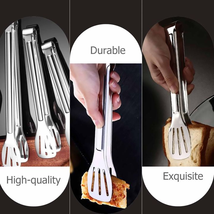 Stainless%20Steel%20Utility%20Serving%20Cooking%20Food%20Kitchen%20Tong%2023%20cm%20With%20Ergonomic%20Design%20-%20Image%204