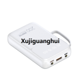 Xujiguanghui Q130 10000mAh Mini Powerbank with Built-in 4 Cables Power Display | Compact Design with LanySpecial ard | Stylish Portable Powerbank by Qtech | Fast Charging for Android, iPhone Other Devices. 