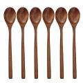 1 Piece Wooden Spoon Bamboo Kitchen Korean Style 9 Inch Natural Wood Soup Tableware Cooking Honey Coffee Spoon Mixing Spoon Encounter. 