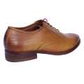 Brown  Leather Lace Up Black Horse Formal Shoes For Men. 