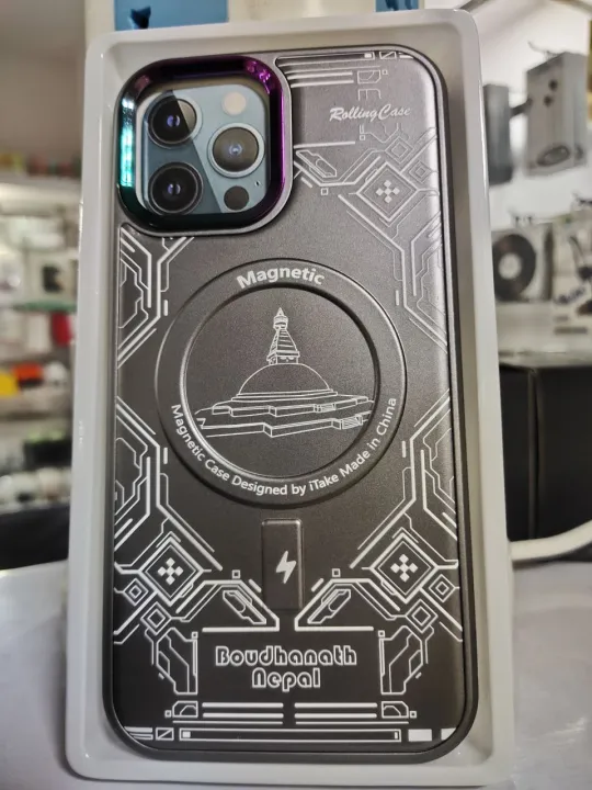 iPhone%2011/12/13/14%20Pro%20Max,%20Basantapur%20Nepal%20And%20Baudhanath%20Nepal%20(MagFit)%20Case,%20MagSafe%20Magnetic%20Designed%20Case%20-%20Image%204