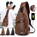 Vylon Men Chest Bag Large Capacity Chest Pack Casual Sling Bag Sports Male Shoulder Bag Outdoor Crossbody Bag side bag. 