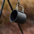 Linman Portable Aluminum Alloy Camping Water Cup Black Silver 300Luxury ml Coffee Tea Mug Ultralight Camping Tool Drinkware Camping. 