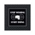 "did you workout today" quote -Matt Laminated printed poster with checker frame (4 pcs set)9x9In. 